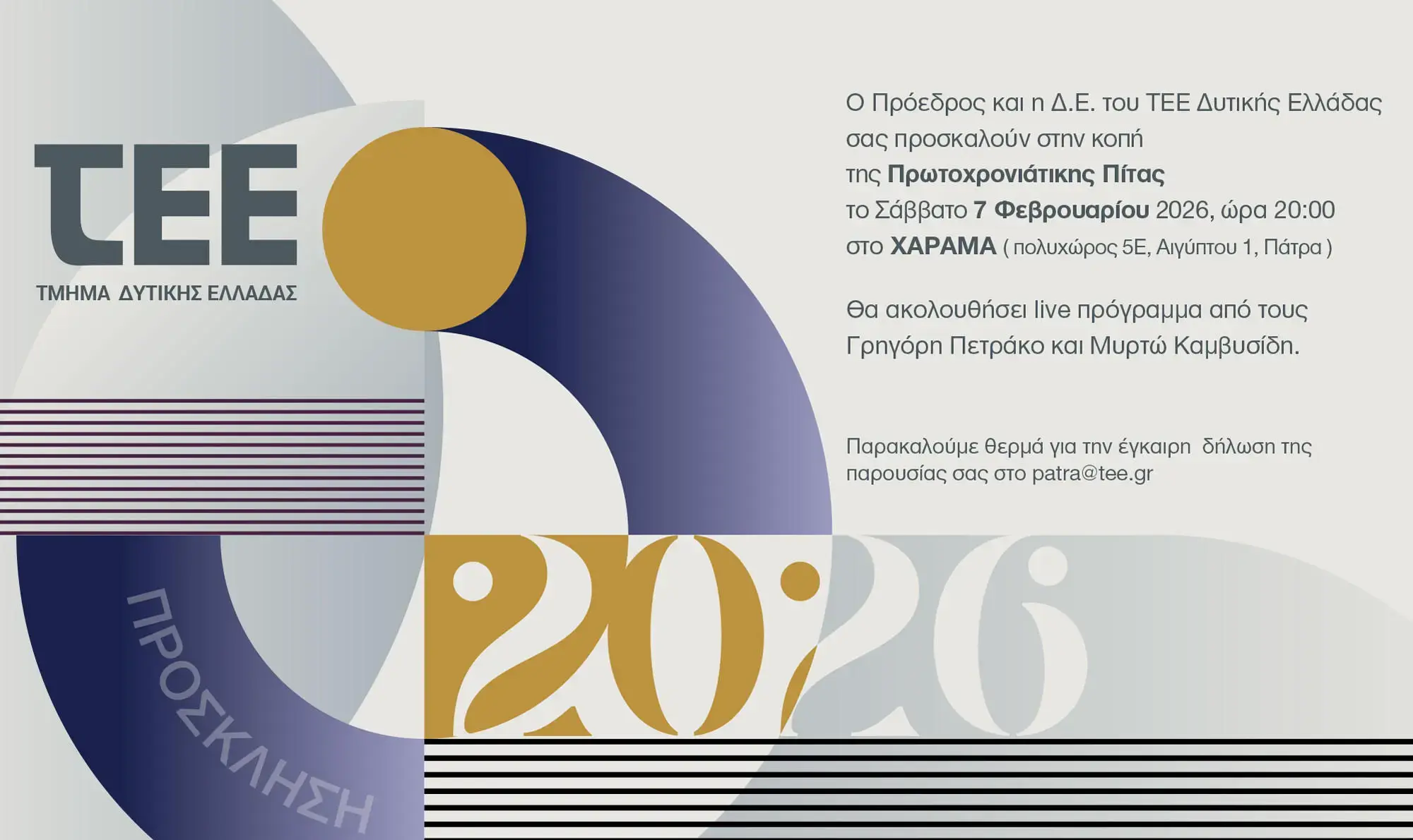 ΚΟΠΗ ΠΙΤΑΣ ΤΕΕ