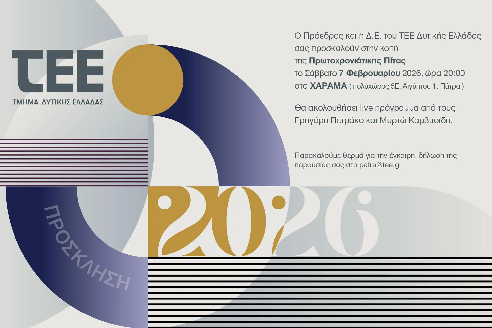 ΚΟΠΗ ΠΙΤΑΣ ΤΕΕ